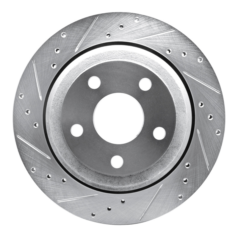 Picture of R1 11-25 Dodge Durango Rear Left Drilled & Slotted Silver Brake Rotor