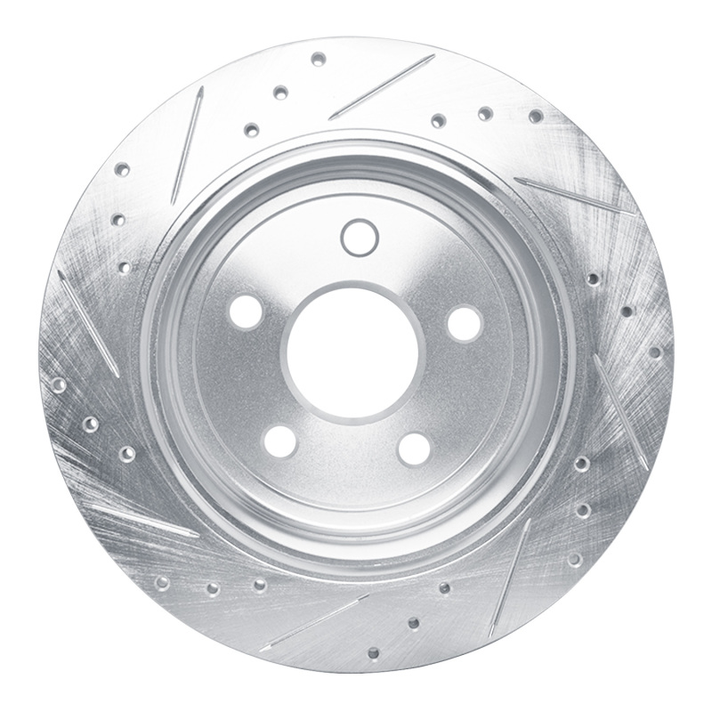Picture of R1 11-25 Dodge Durango Rear Right Drilled & Slotted Silver Brake Rotor