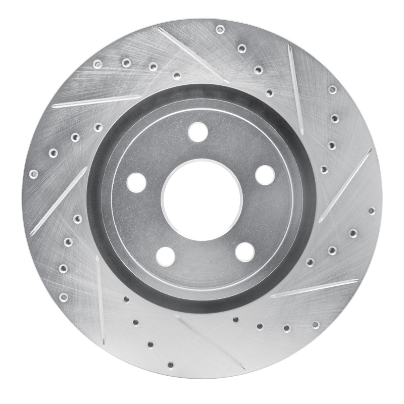 Picture of R1 11-25 Dodge Durango Front Right Drilled & Slotted Silver Brake Rotor