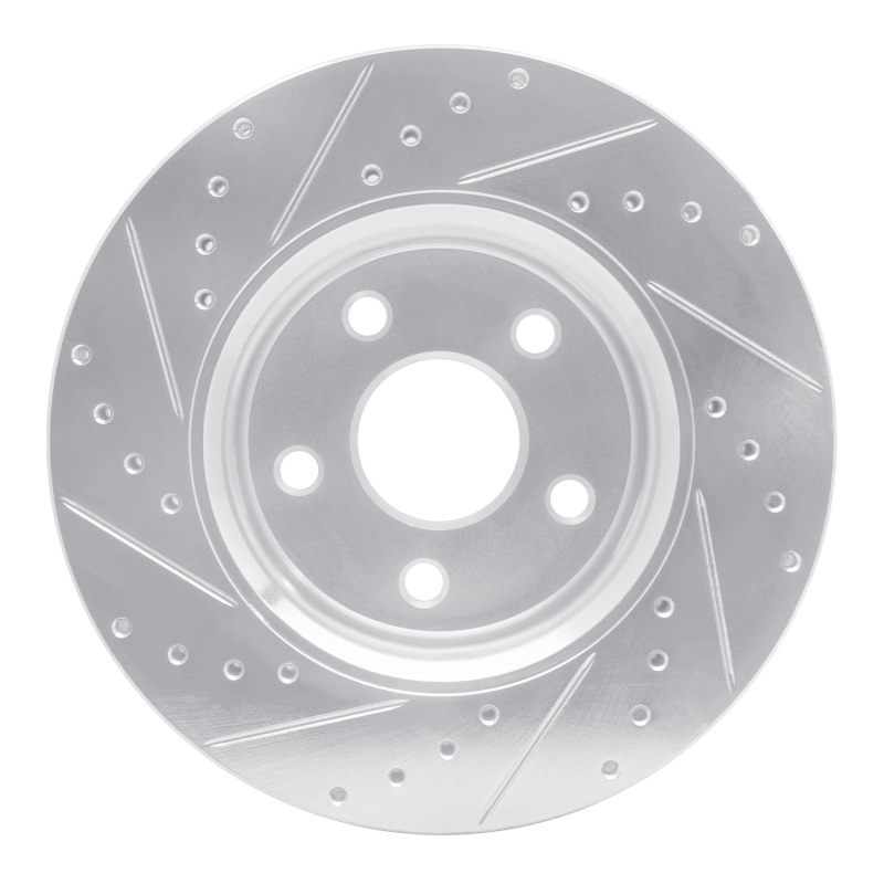 Picture of R1 11-22 Dodge Durango Front Right Drilled & Slotted Silver Brake Rotor