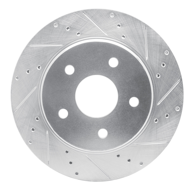 Picture of R1 08-12 Jeep J8 Front Right Drilled & Slotted Silver Brake Rotor
