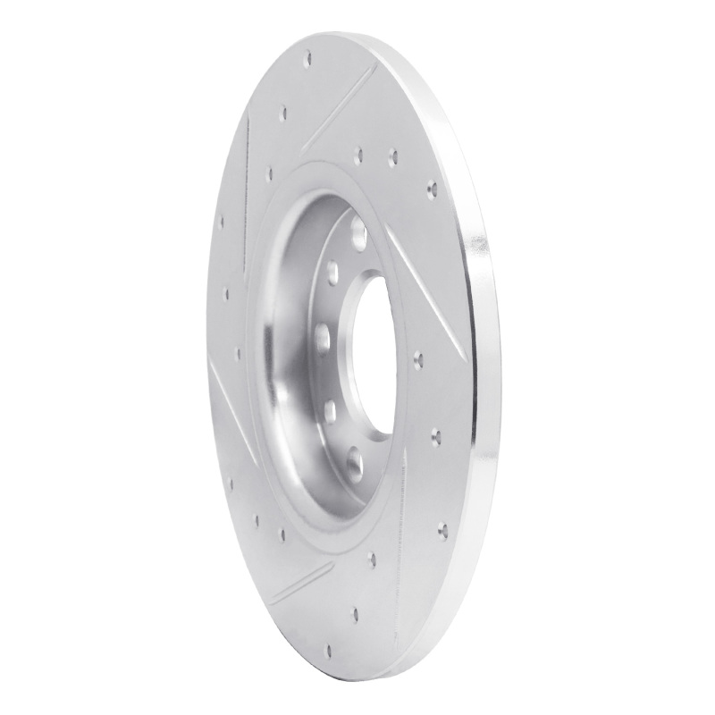 Picture of R1 14-22 Chrysler 200 Rear Right Drilled & Slotted Silver Brake Rotor
