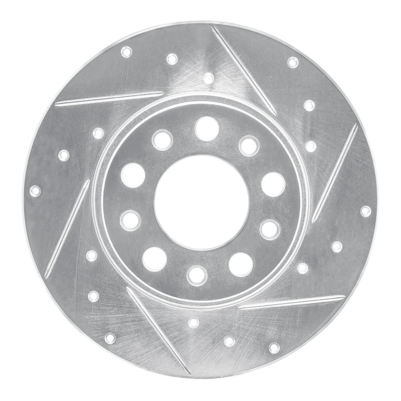 Picture of R1 15-25 Alfa Romeo Tonale Rear Right Drilled & Slotted Silver Brake Rotor