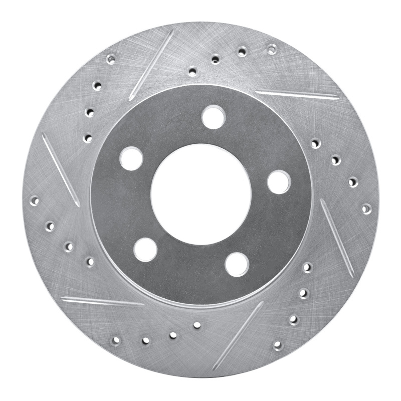 Picture of R1 80-89 American Motors Eagle Front Left Drilled & Slotted Silver Brake Rotor