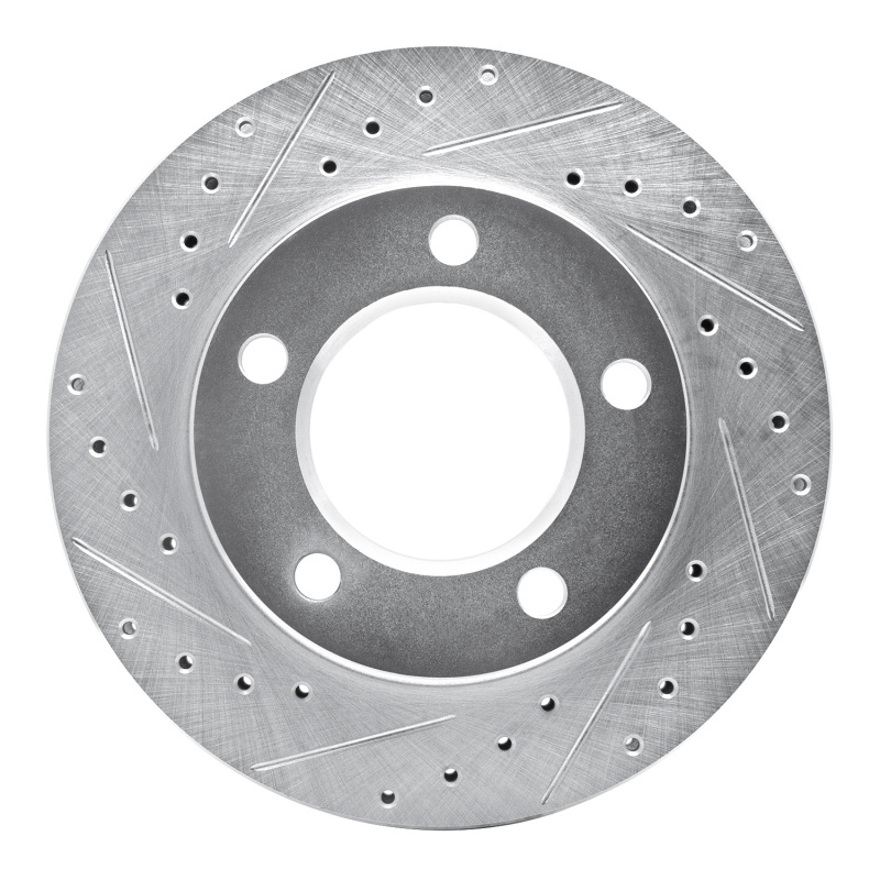 Picture of R1 74-80 InternatIonal SCOUT II Front Left Drilled & Slotted Silver Brake Rotor