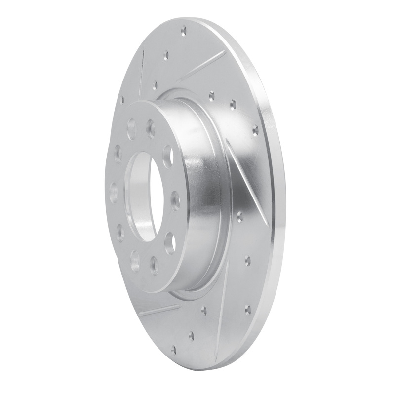 Picture of R1 15-25 Alfa Romeo Tonale Rear Left Drilled & Slotted Silver Brake Rotor