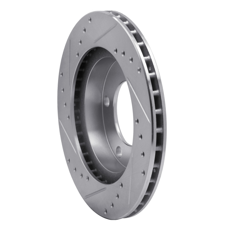 Picture of R1 76-86 Jeep CJ5 Front Right Drilled & Slotted Silver Brake Rotor