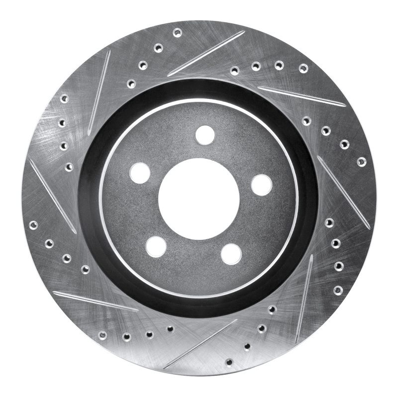 Picture of R1 11-12 Jeep Liberty Front Left Drilled & Slotted Silver Brake Rotor