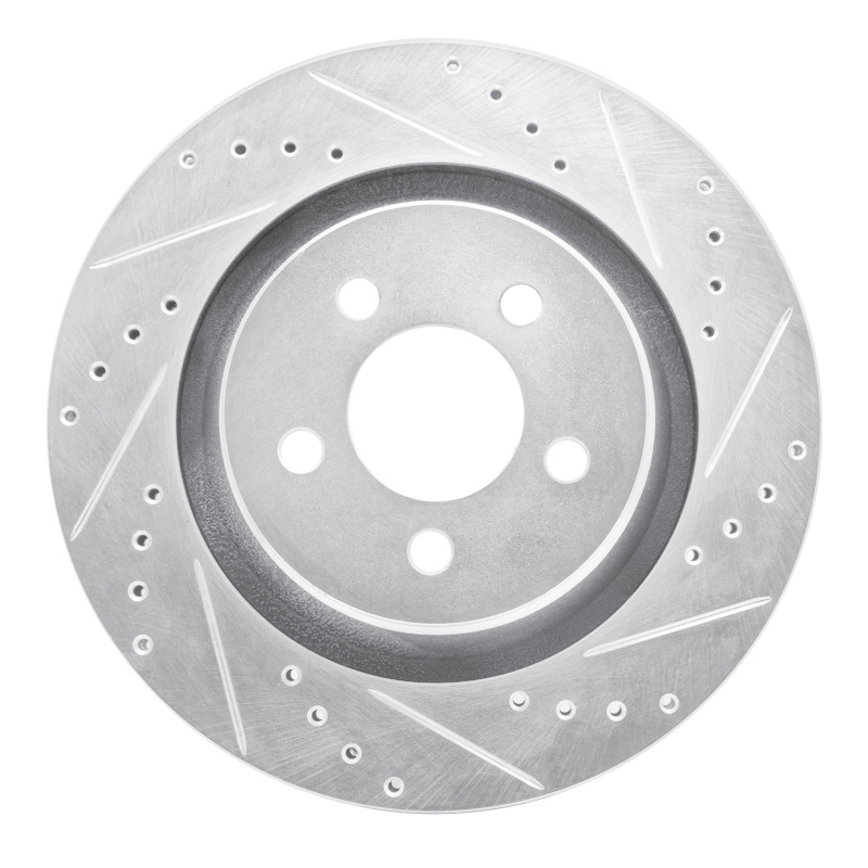 Picture of R1 11-12 Jeep Liberty Front Right Drilled & Slotted Silver Brake Rotor