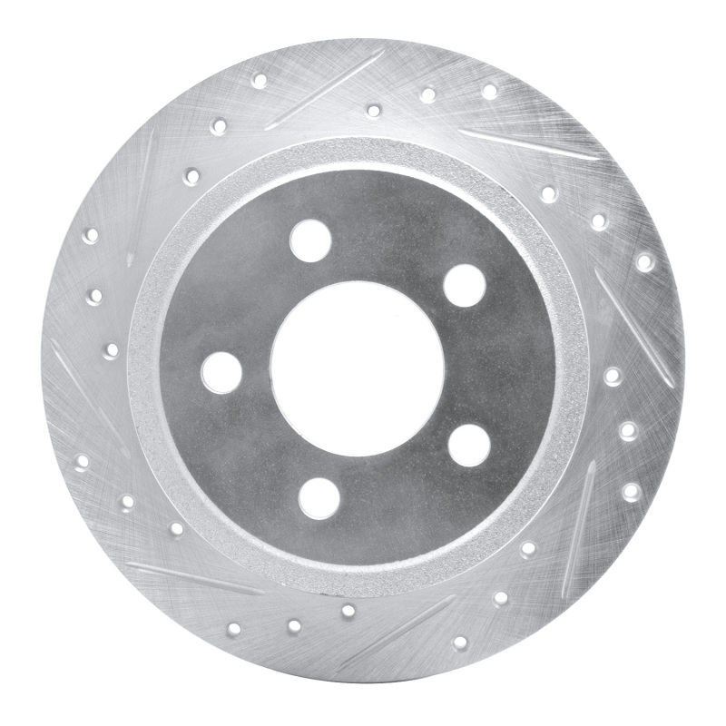 Picture of R1 03-07 Jeep TJ (Canada - See Wrangler for US) Rear Left Drilled & Slotted Silver Brake Rotor