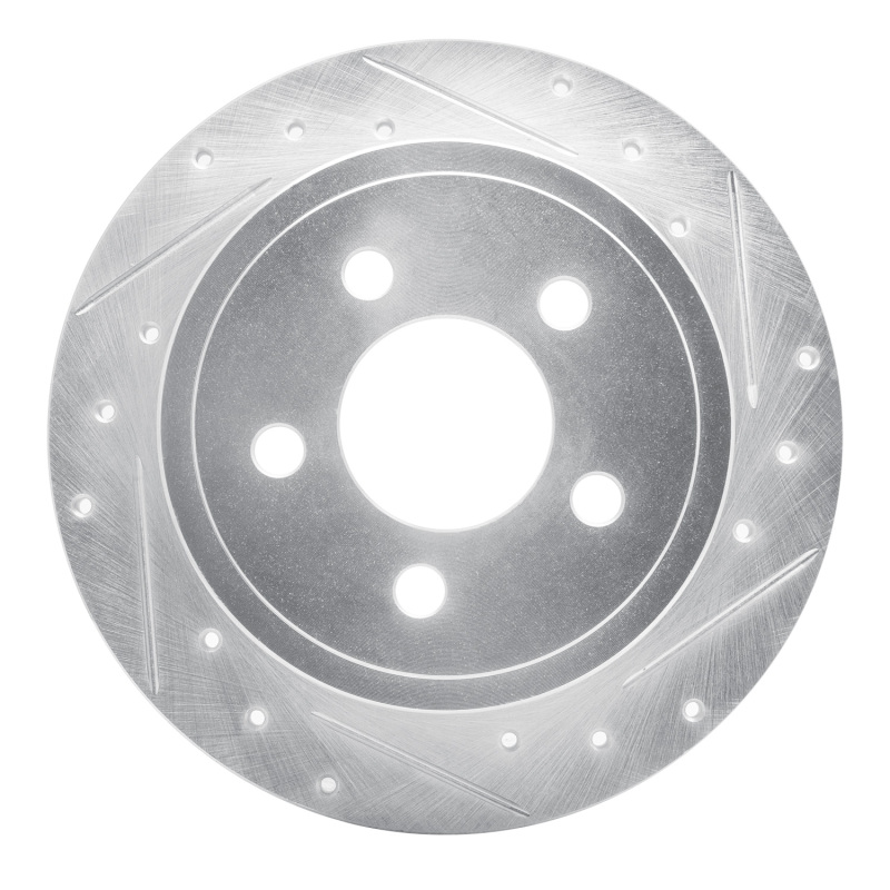 Picture of R1 03-07 Jeep Liberty Rear Right Drilled & Slotted Silver Brake Rotor