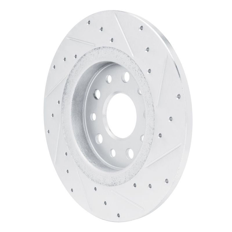 Picture of R1 22-25 Jeep Grand Cherokee Rear Left Drilled & Slotted Silver Brake Rotor
