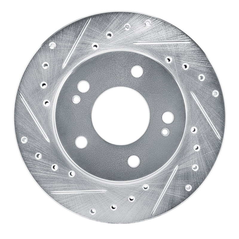 Picture of R1 90-90 Plymouth Laser Front Left Drilled & Slotted Silver Brake Rotor