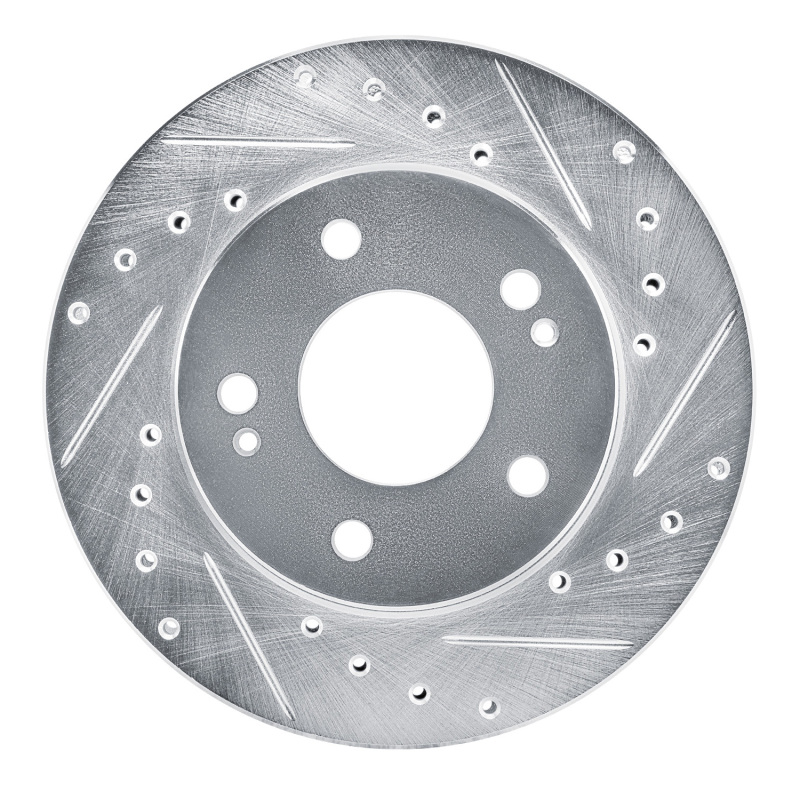 Picture of R1 90-90 Plymouth Laser Front Right Drilled & Slotted Silver Brake Rotor