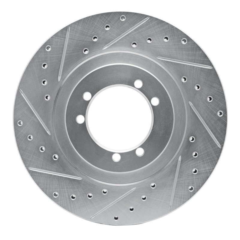 Picture of R1 96-06 Hummer H1 Front Left Rear Left Drilled & Slotted Silver Brake Rotor
