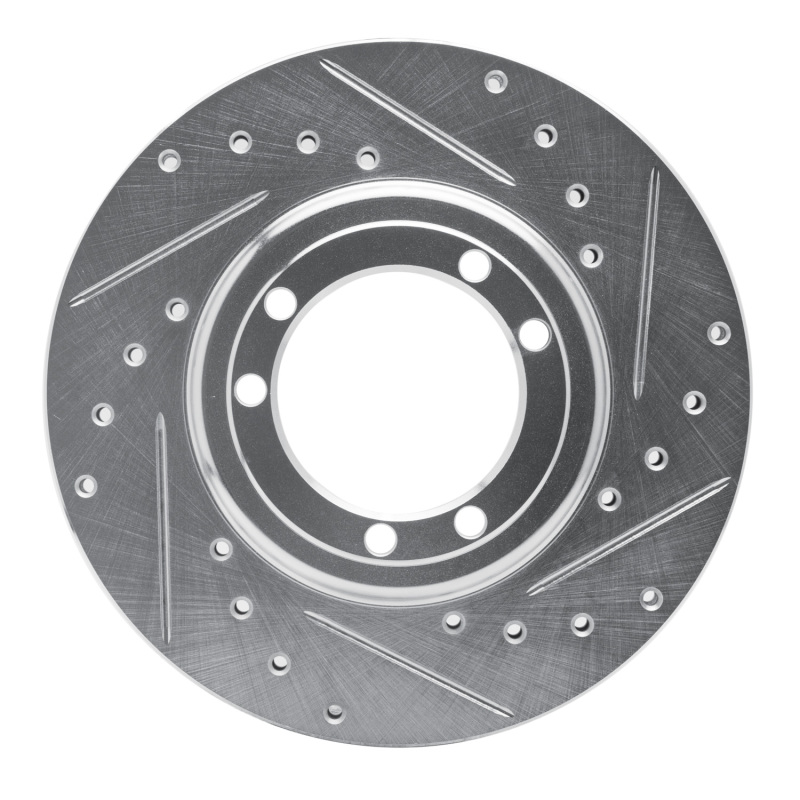 Picture of R1 92-04 Hummer H1 Rear Right Front Right Drilled & Slotted Silver Brake Rotor