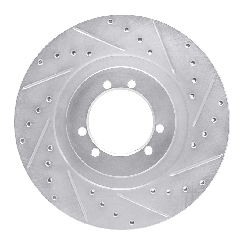 Picture of R1 96-06 Hummer H1 Front Right Rear Right Drilled & Slotted Silver Brake Rotor