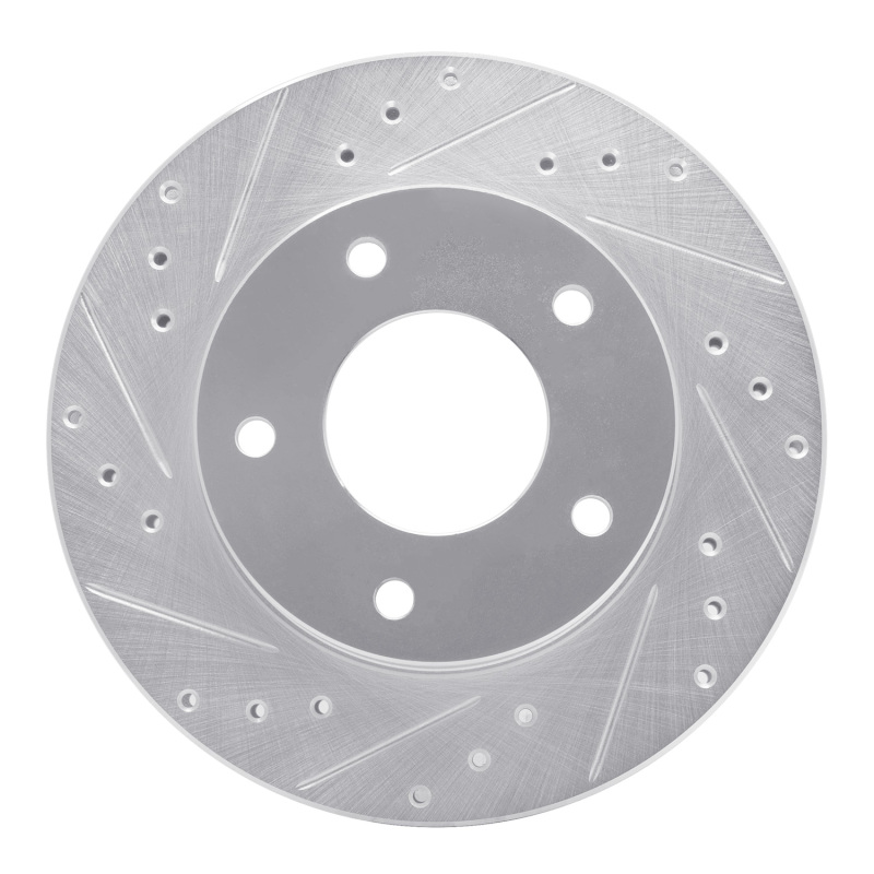Picture of R1 77-80 Buick LeSabre Rear Left Drilled & Slotted Silver Brake Rotor