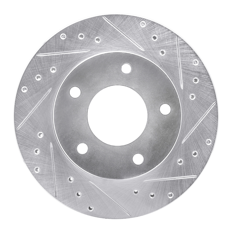 Picture of R1 77-80 Buick LeSabre Rear Right Drilled & Slotted Silver Brake Rotor