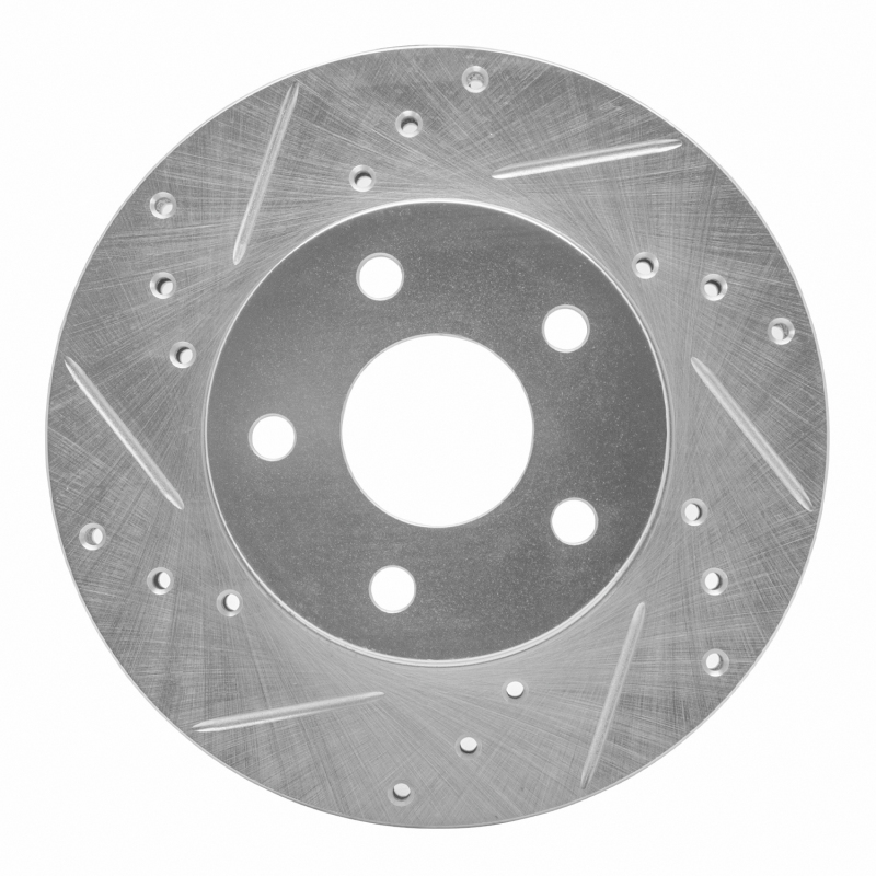 Picture of R1 80-89 Buick SKYLARK Front Left Drilled & Slotted Silver Brake Rotor