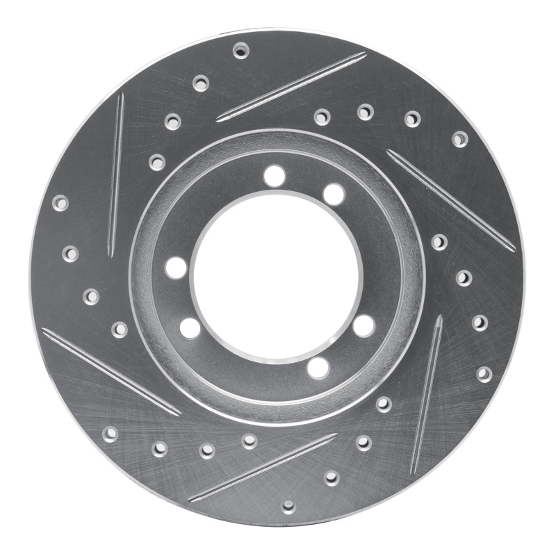 Picture of R1 92-04 Hummer H1 Rear Right Front Right Drilled & Slotted Silver Brake Rotor