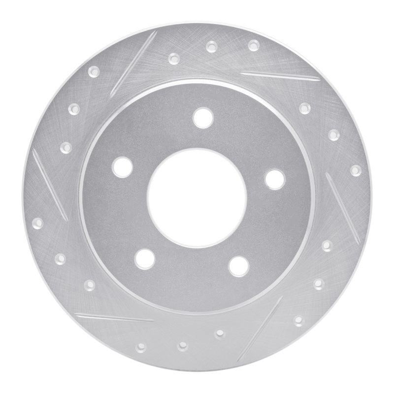 Picture of R1 88-94 Buick Regal Rear Left Drilled & Slotted Silver Brake Rotor