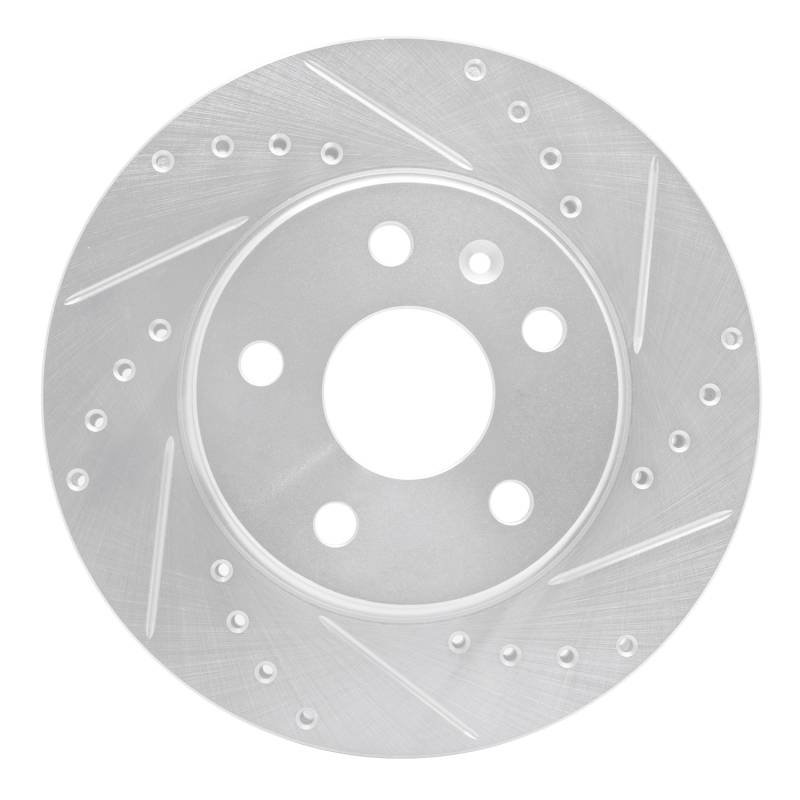 Picture of R1 11-16 Buick LaCrosse Front Right Drilled & Slotted Silver Brake Rotor