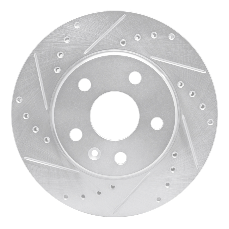 Picture of R1 11-16 Buick LaCrosse Front Left Drilled & Slotted Silver Brake Rotor