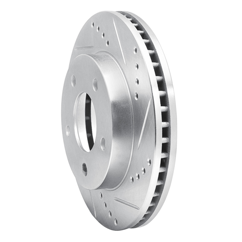 Picture of R1 83-96 Buick Reatta Front Right Drilled & Slotted Silver Brake Rotor