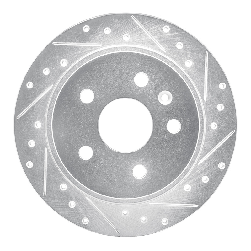 Picture of R1 11-16 Buick Regal Rear Right Drilled & Slotted Silver Brake Rotor