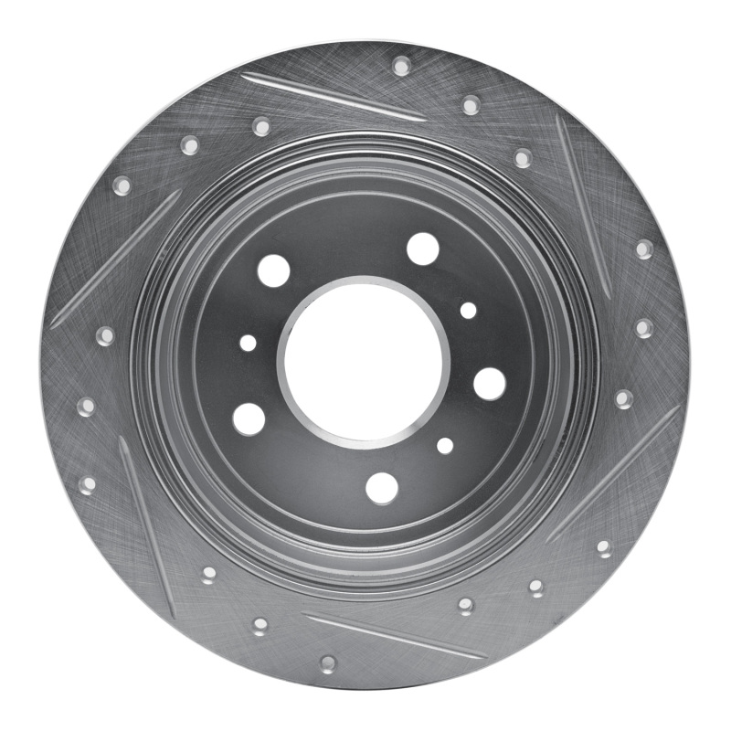 Picture of R1 06-10 Buick ALLURE Rear Left Drilled & Slotted Silver Brake Rotor