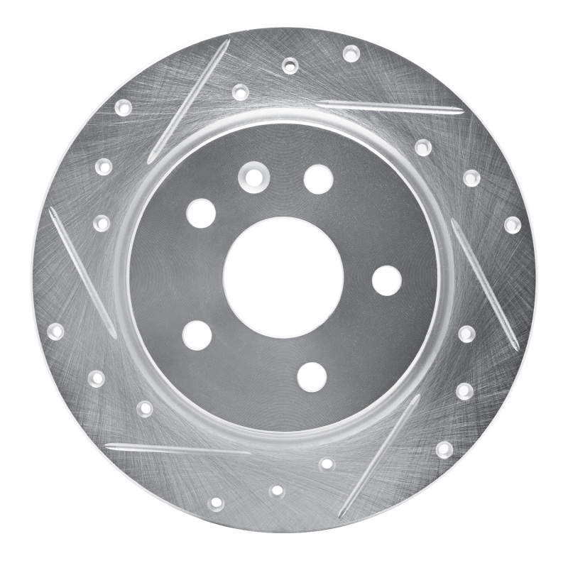 Picture of R1 11-22 Buick Encore Rear Left Drilled & Slotted Silver Brake Rotor