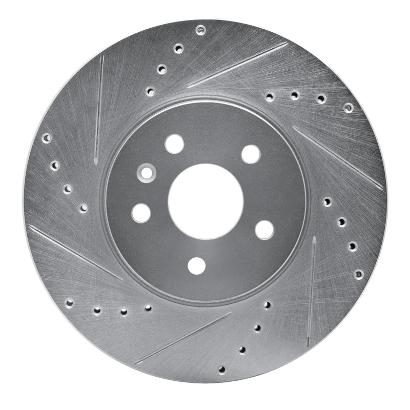 Picture of R1 13-22 Buick Encore Front Left Drilled & Slotted Silver Brake Rotor