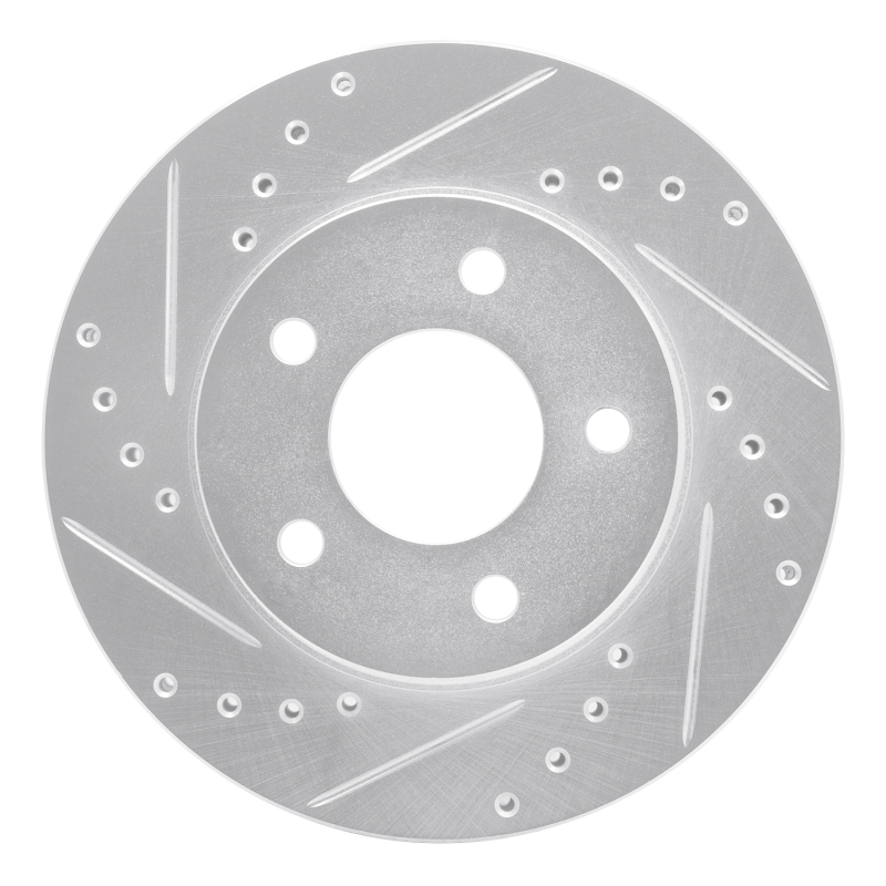 Picture of R1 01-07 Buick Rendezvous Front Left Drilled & Slotted Silver Brake Rotor