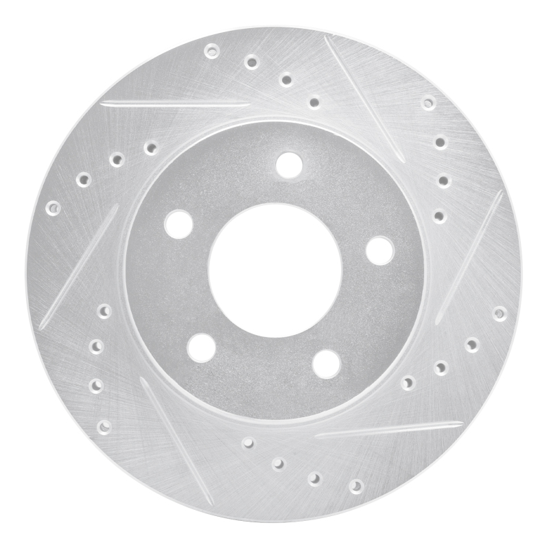 Picture of R1 01-07 Buick Rendezvous Front Right Drilled & Slotted Silver Brake Rotor