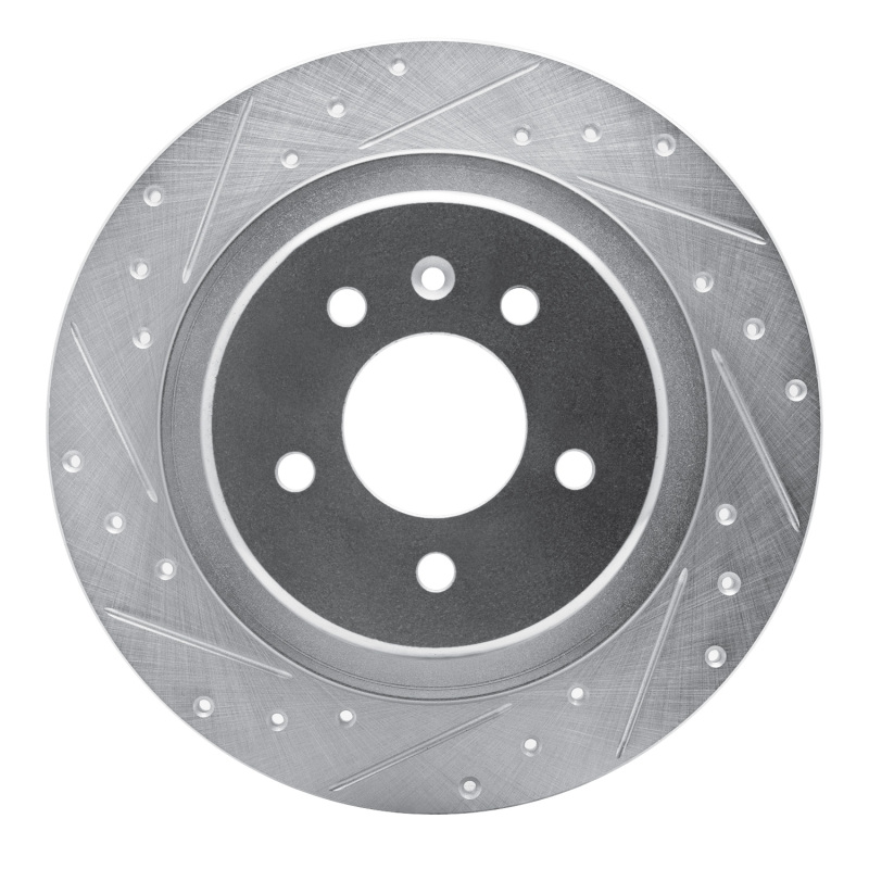 Picture of R1 16-18 Buick Envision Rear Left Drilled & Slotted Silver Brake Rotor