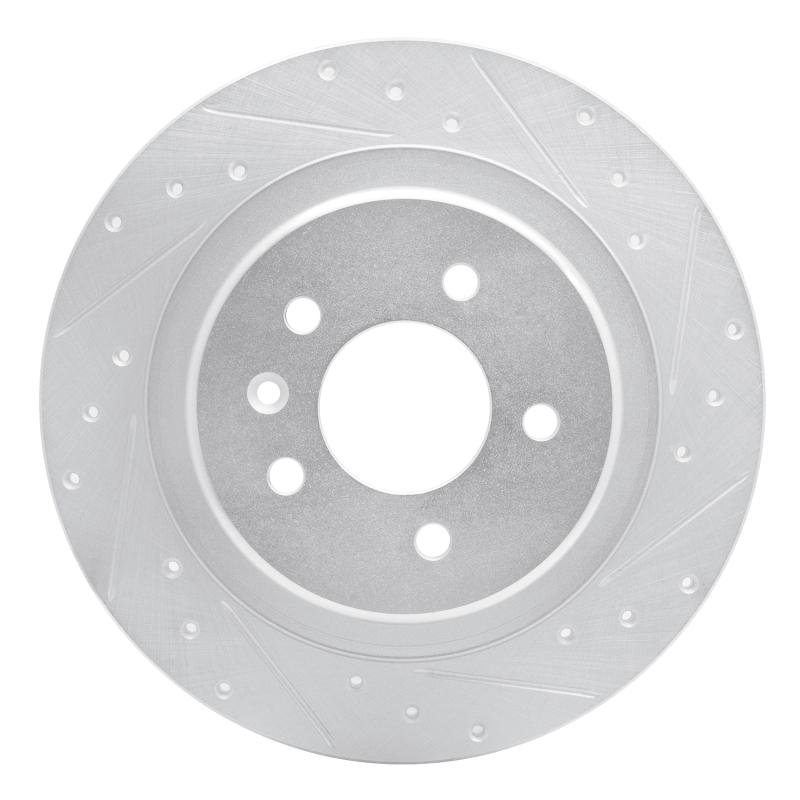 Picture of R1 16-18 Buick Envision Rear Right Drilled & Slotted Silver Brake Rotor