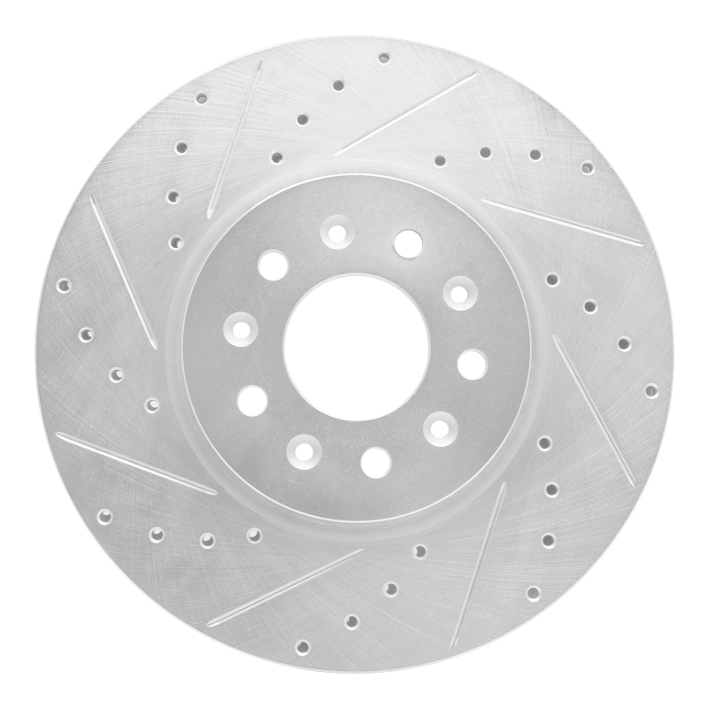 Picture of R1 16-21 Buick Regal Sportback Front Left Drilled & Slotted Silver Brake Rotor