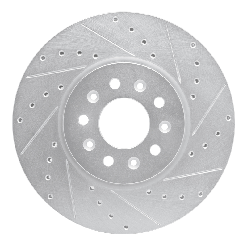 Picture of R1 16-21 Buick LaCrosse Front Right Drilled & Slotted Silver Brake Rotor