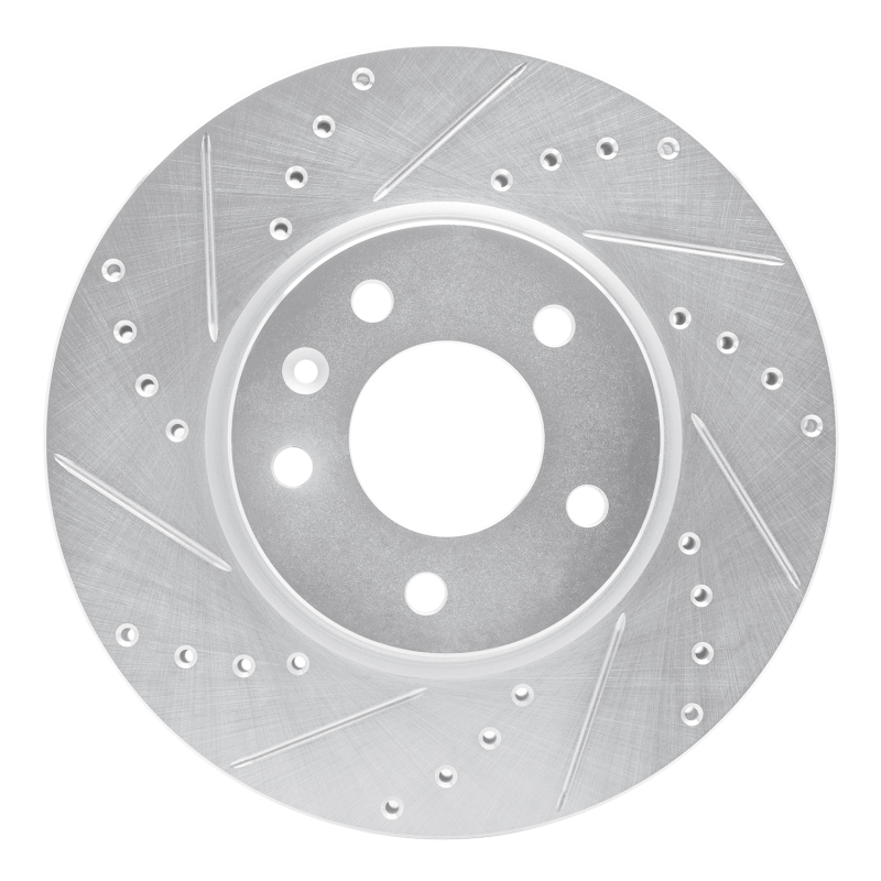 Picture of R1 11-25 Buick Encore GX Front Left Drilled & Slotted Silver Brake Rotor