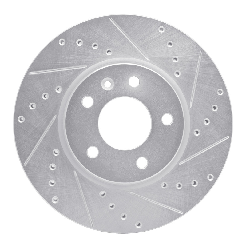 Picture of R1 11-25 Buick Encore GX Front Right Drilled & Slotted Silver Brake Rotor