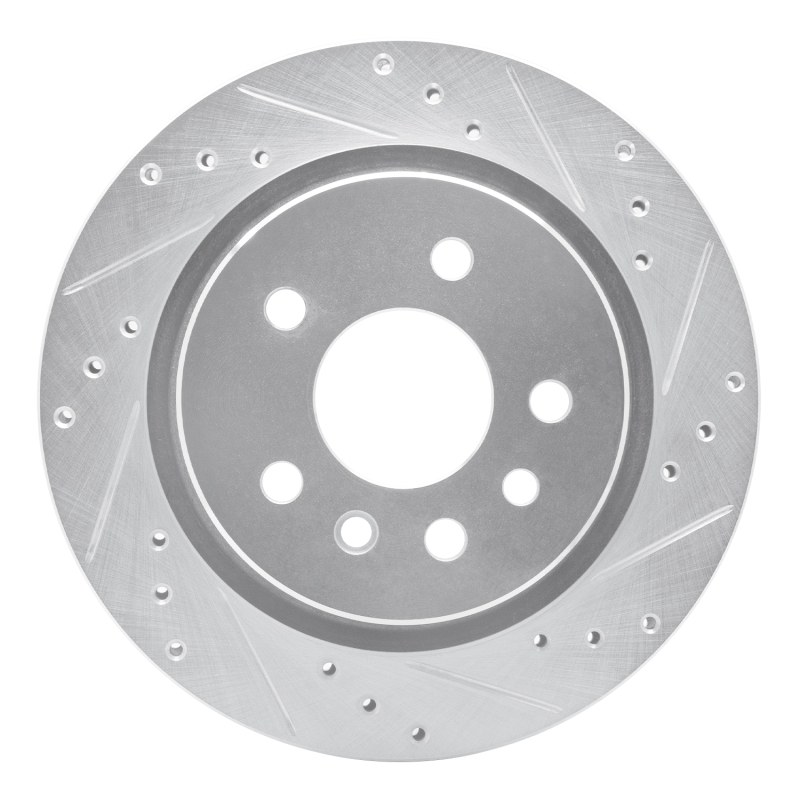 Picture of RNC Brake Rotor - Drill & Slot - R1 01-01 Cadillac CATERA Rear Right Drilled & Slotted Silver Brake Rotor rnc631-46002R
