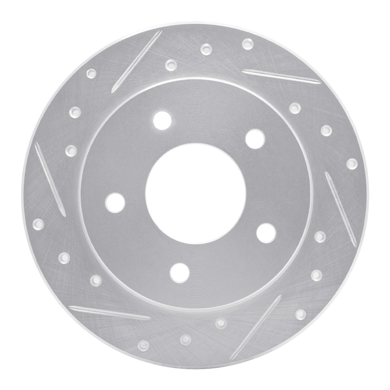Picture of RNC Brake Rotor - Drill & Slot - R1 86-92 Buick Reatta Rear Left Drilled & Slotted Silver Brake Rotor rnc631-46003L