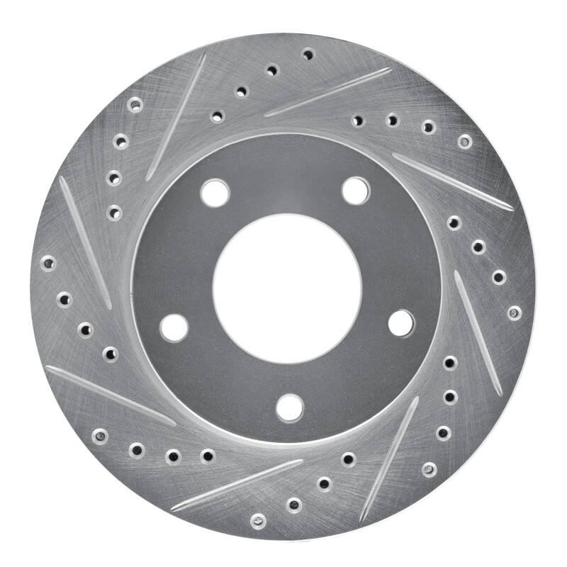 Picture of RNC Brake Rotor - Drill & Slot - R1 69-78 Cadillac Eldorado Rear Left Front Left Drilled & Slotted Silver Brake Rotor rnc631-46004L