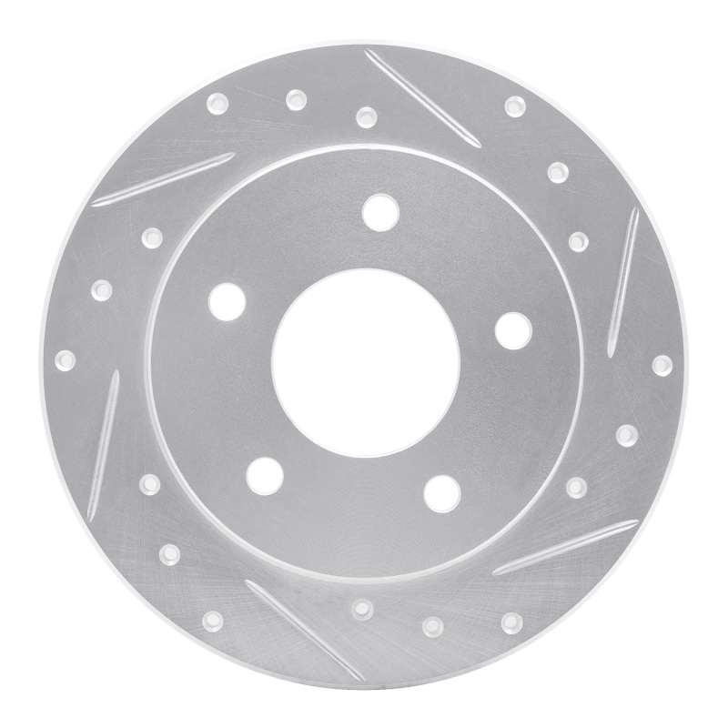 Picture of RNC Brake Rotor - Drill & Slot - R1 86-92 Buick Reatta Rear Right Drilled & Slotted Silver Brake Rotor rnc631-46003R