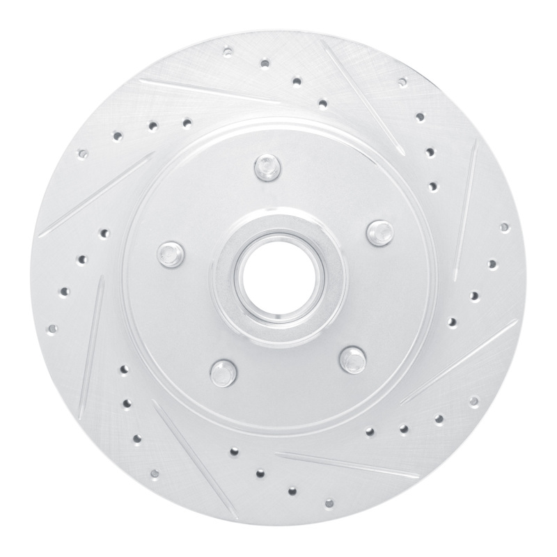 Picture of RNC Brake Rotor - Drill & Slot - R1 67-72 Cadillac COMMERCIAL CHASSIS Front Right Drilled & Slotted Silver Brake Rotor rnc631-46005R