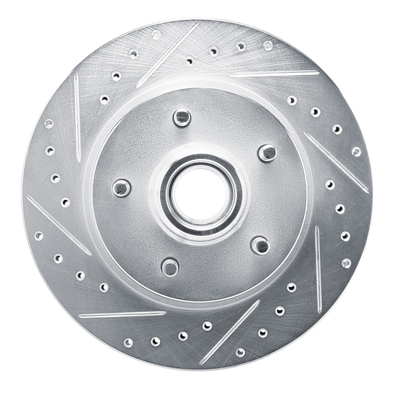 Picture of RNC Brake Rotor - Drill & Slot - R1 90-90 Cadillac BROUGHAM Front Left Drilled & Slotted Silver Brake Rotor rnc631-46006L
