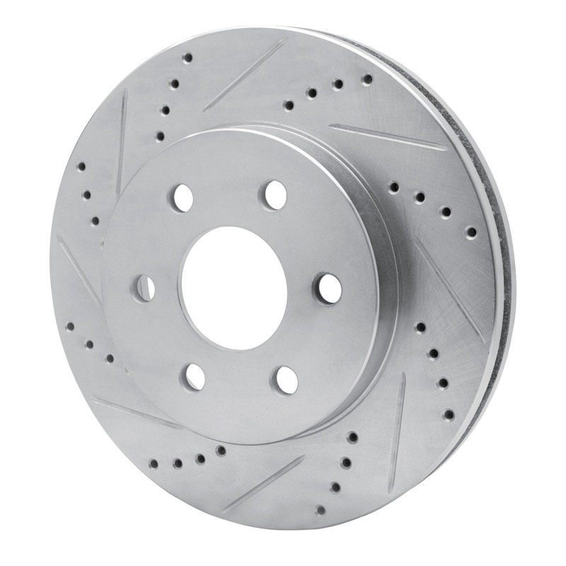 Picture of RNC Brake Rotor - Drill & Slot - R1 98-99 Cadillac DEVILLE Front Left Drilled & Slotted Silver Brake Rotor rnc631-46010L