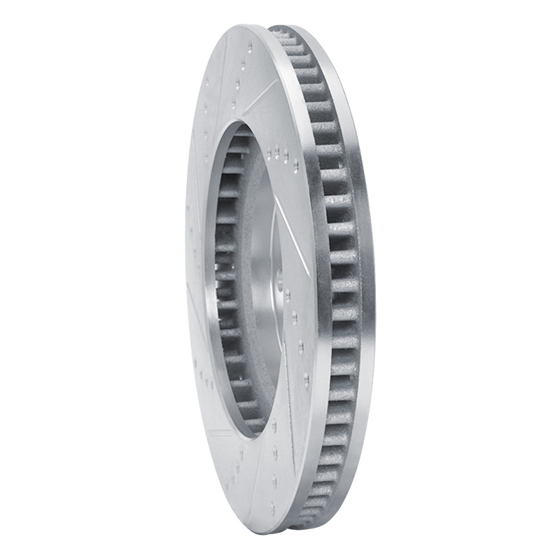 Picture of RNC Brake Rotor - Drill & Slot - R1 03-07 Cadillac CTS Front Right Drilled & Slotted Silver Brake Rotor rnc631-46012R
