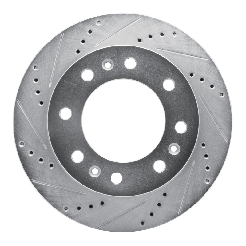 Picture of RNC Brake Rotor - Drill & Slot - R1 06-11 Cadillac DTS Front Left Drilled & Slotted Silver Brake Rotor rnc631-46023L